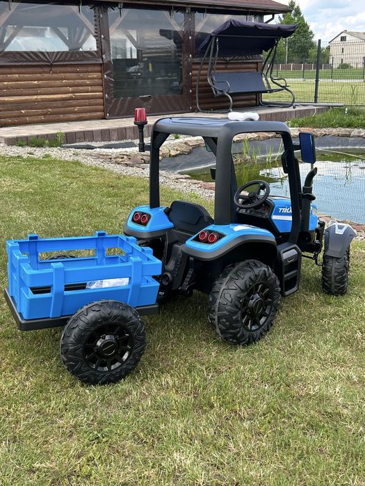 TRAKTOR na Akumulator Elektryczny Dla Dzieci 2X200W 24V 7Ah Przyczepka