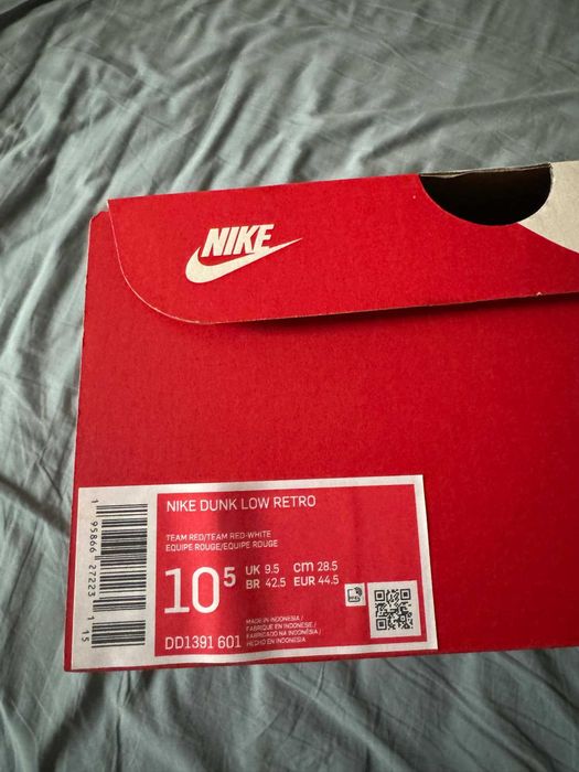 Nike Dunk Low Team Red r. 44.5