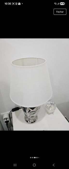 Vendo 2 candeeiros prata óptimo estado