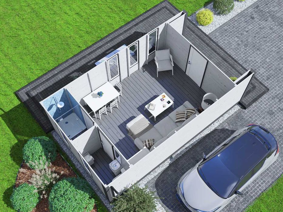 Montaż Domek na ROD altana 4x6 domek 6x4 altana 3x6 domek 6x3 MDN5DDP