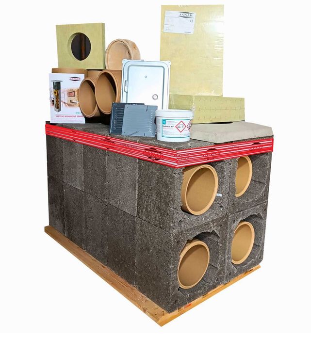 Komin systemowy JANAR BIS FI 200 –  8 M – ocieplony – komplet
