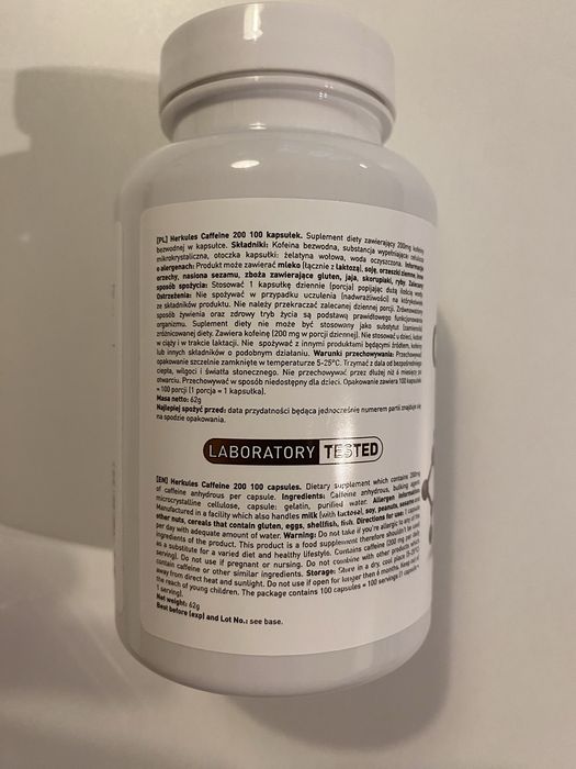 Kofeina w tabletkach 200 mg Herkules