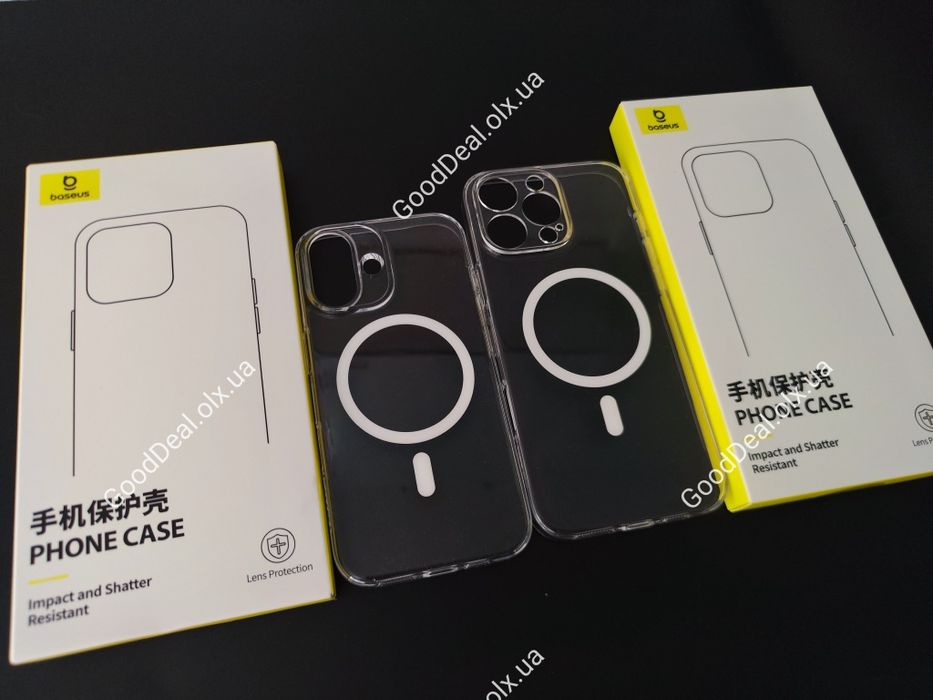 Чехол Baseus MagSafe для Apple iPhone 16, 15/16 Pro, 15/16 Pro Max.