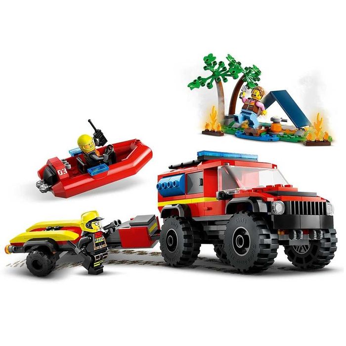 Klocki Lego City 60412 Terenowy wóz strażacki z łodzią ratunkową