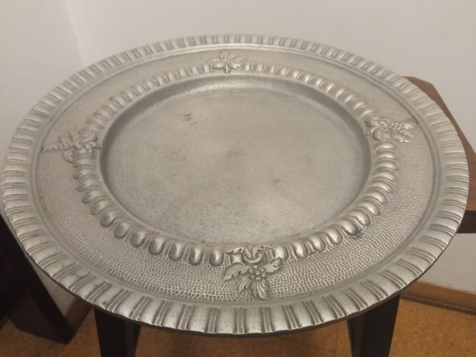 Terrina e prato de estanho