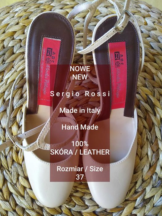 Sergio Rossi  Made in Italy Designerskie buty, 100% Skóra, Rozmiar 37