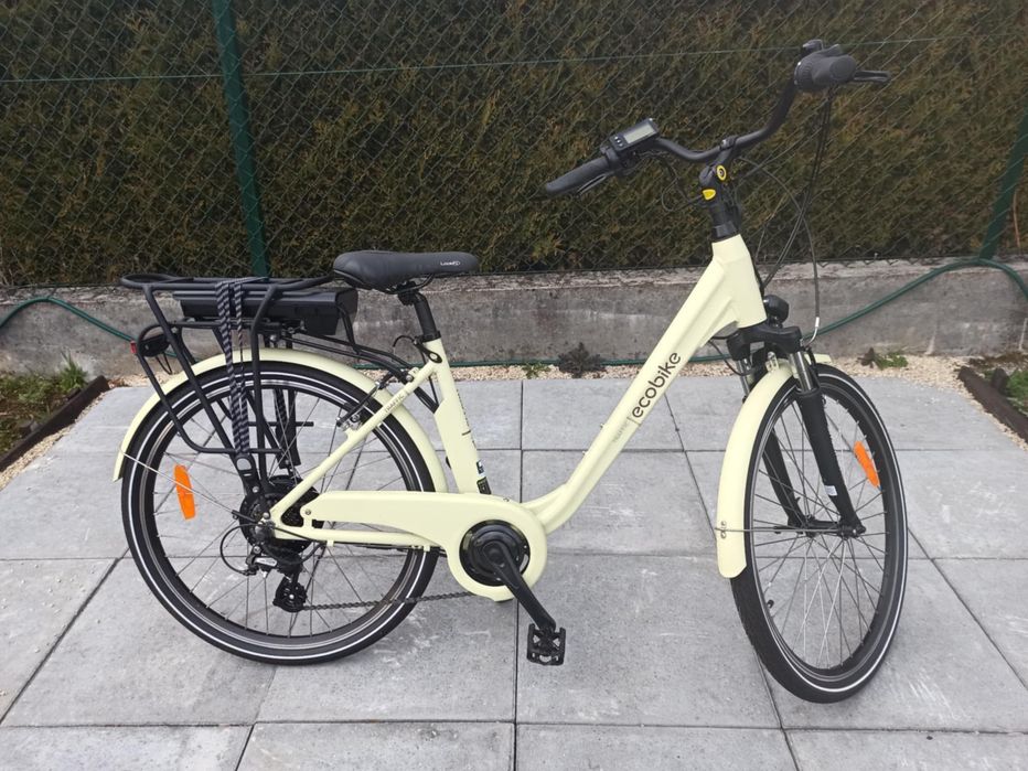 Rower elektryczny ecobike traffic beige