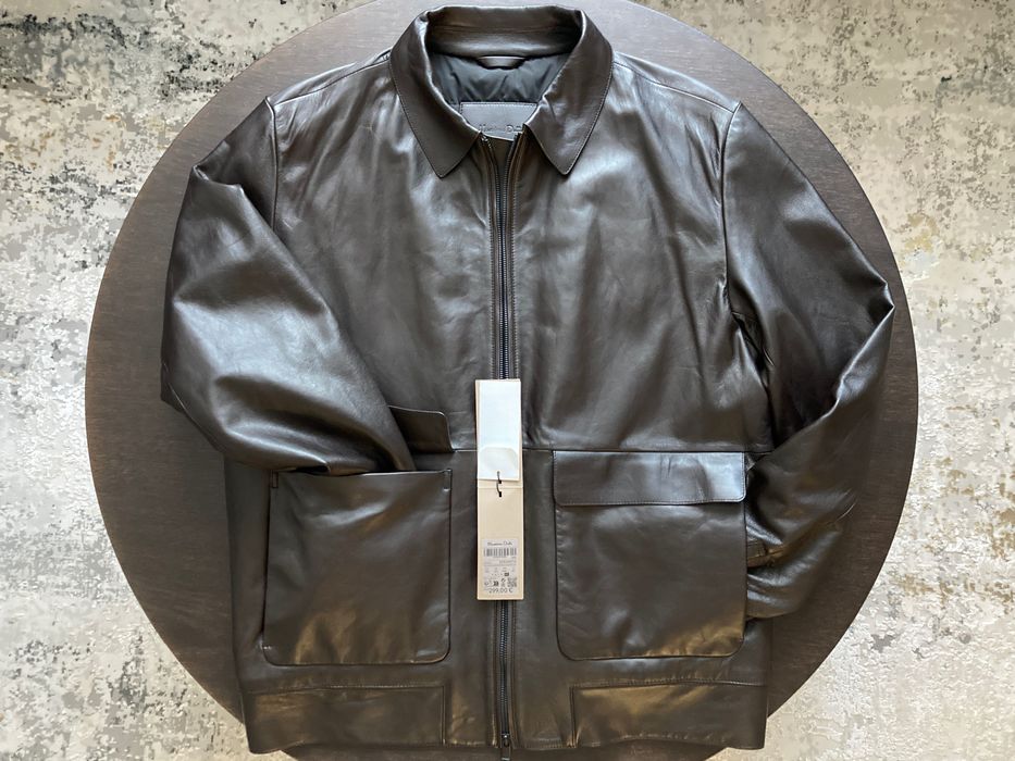 Куртка з овечої шкіри наппа  від  MASSIMO DUTTI  /  Розмір XXL