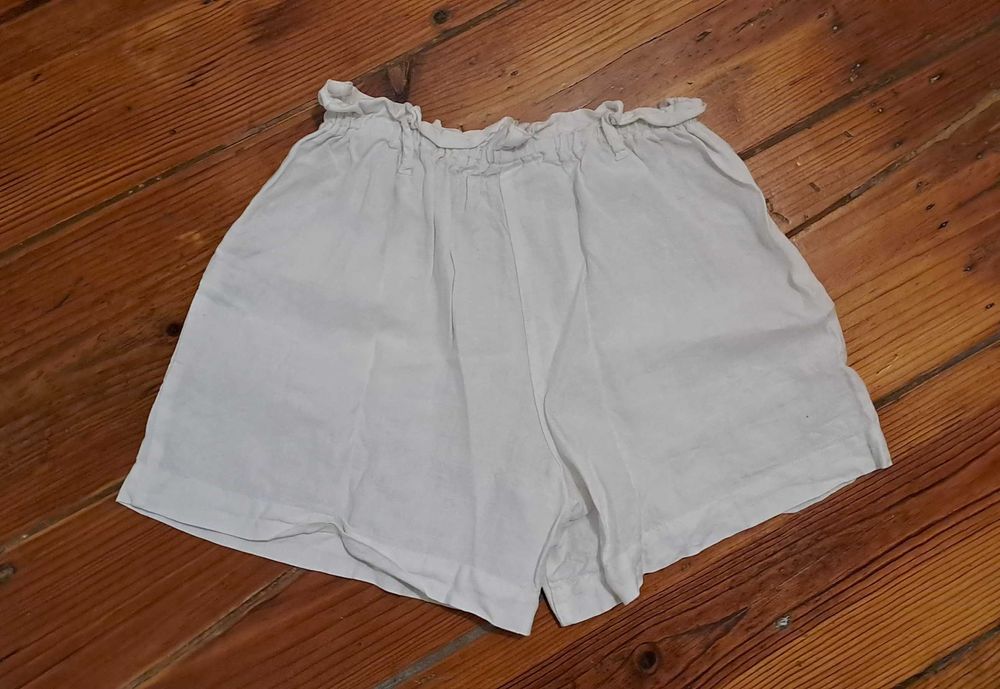 Calções brancos linho Zara 10 anos