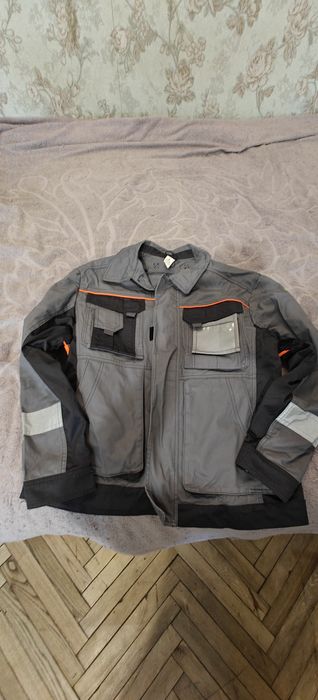 КУРТКА робоча захисна чоловіча демісезонна AURUM GREY L52-54 укр