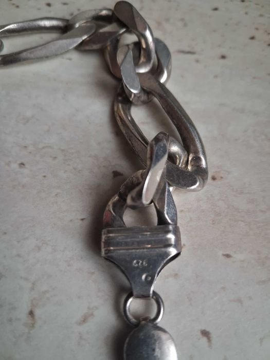 Bransoletka męska Figaro- srebrna , męska