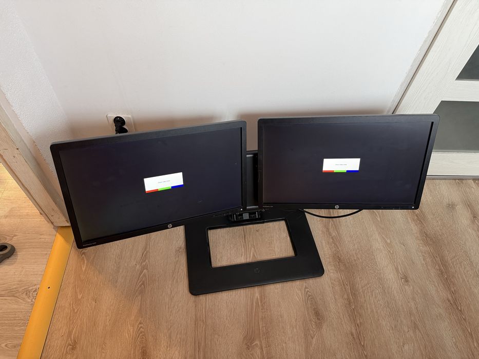 Zesraw 2xMonitor HP EliteDisplay E231 + Oryginalna Podstawa Dual Stand