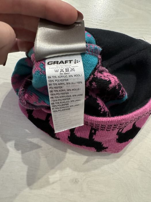 Czapka Craft wełniana wełna wool rozmiar S/M