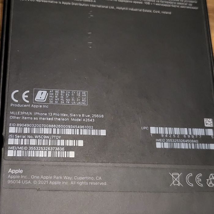 iPhone 13 Pro Max 256GB Sierra Blue