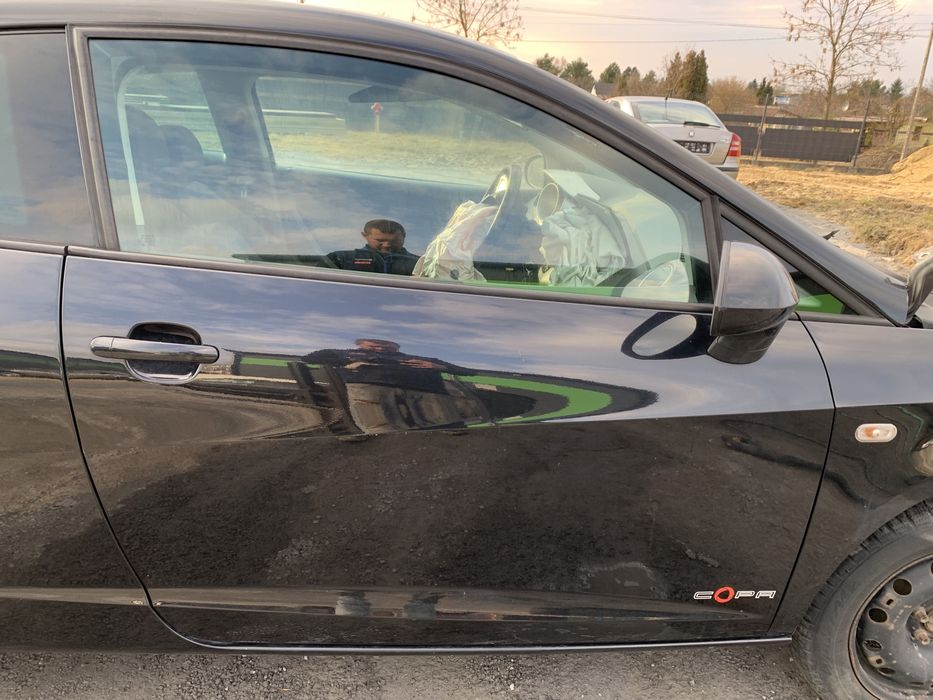 Seat Ibiza IV 6J drzwi prawe przednie prawy przód czarne 3D