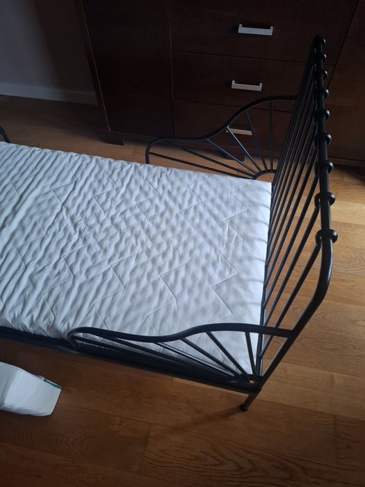 Łóżko IKEA Minnen Rosnące Czarne