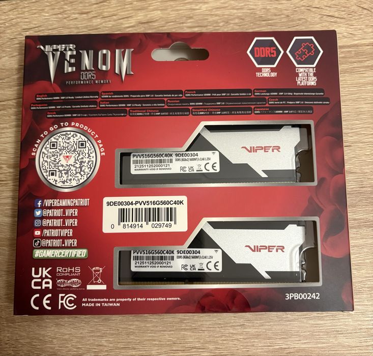 Ram ddr5 16gb 2x8 5600MT/s