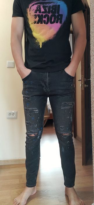 Джинси чорні Bershka
