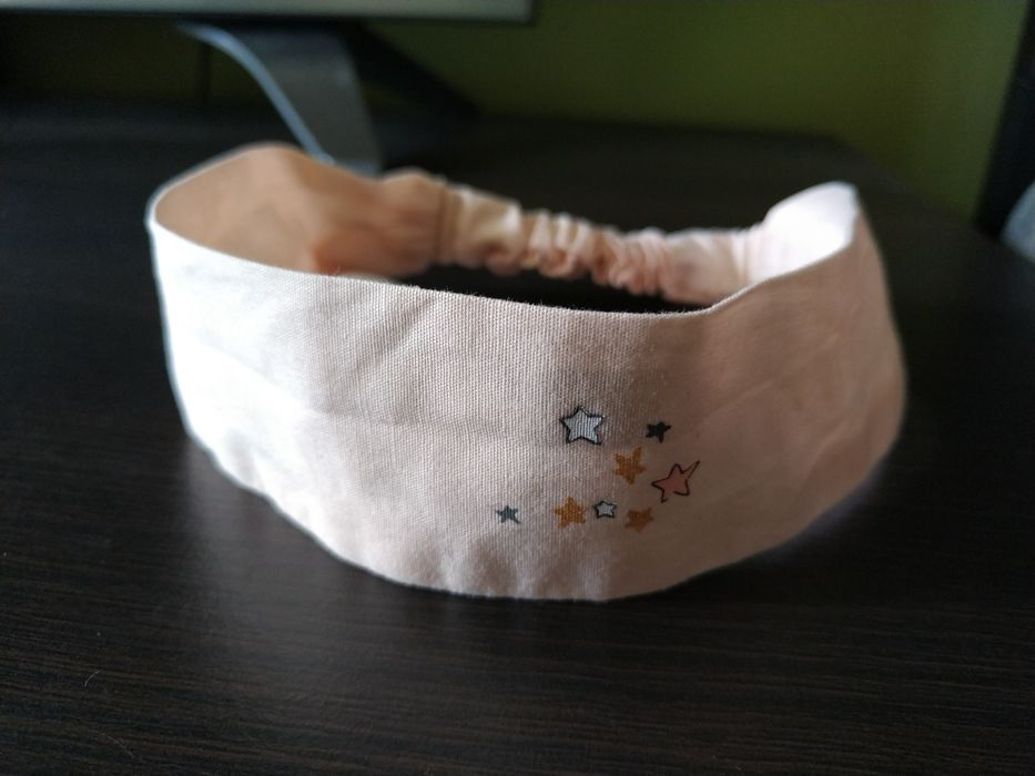 Sukienka , rozmiar 68, pudrowy róż + opaska