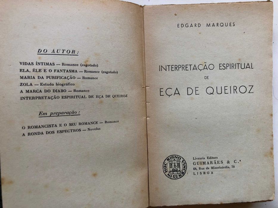 Interpretação Espiritual de Eça de Queiroz - Estudo Biográfico