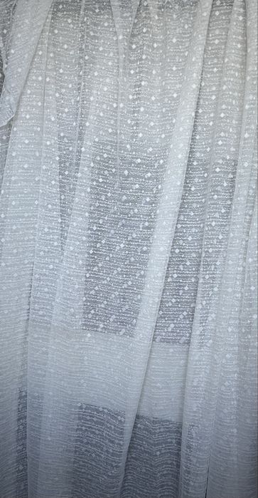 Firany białe długie