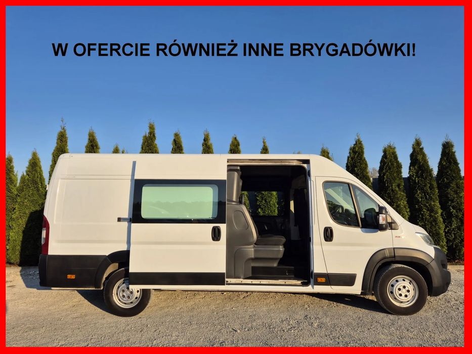 Fiat Ducato 2.3 150KM Brygadówka Maxi L4h2  Dubel 6-osób, Klima, Koła 16cali, Sprowadzony! TOP!