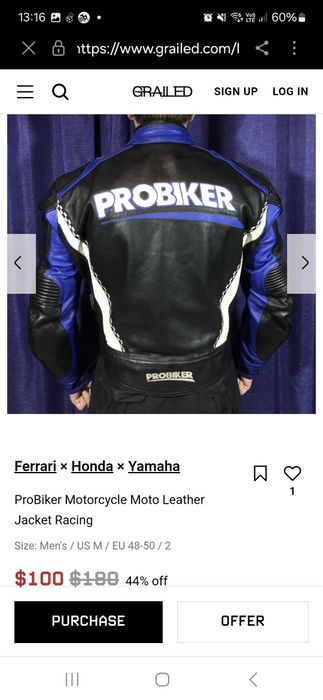 J.nowa kurtka skórzana na motor Probiker roz.52