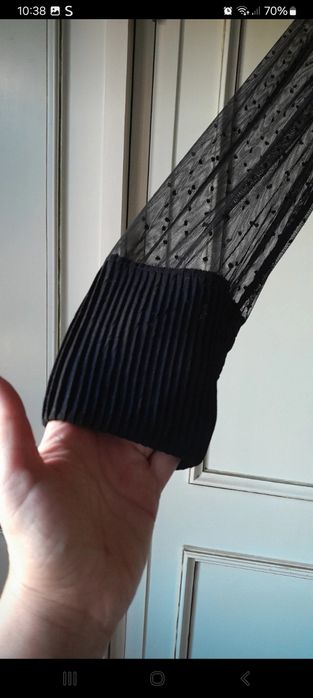 Tunica manga comprida pilssada nova xl