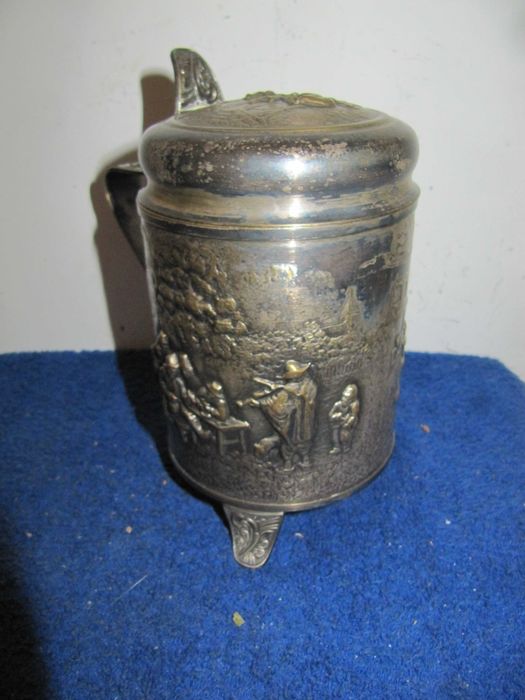==ORGINALNY kufel Repuszowany HANU XIXw--26
