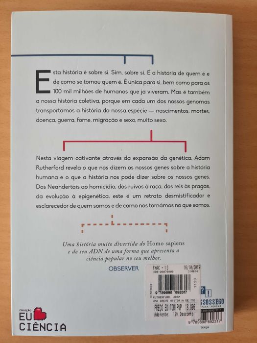 Livro "Uma Breve História de Todas as Pessoas que Já Viveram"