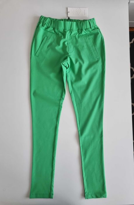 Zielone spodnie Kaffe XS piekny modny kolor