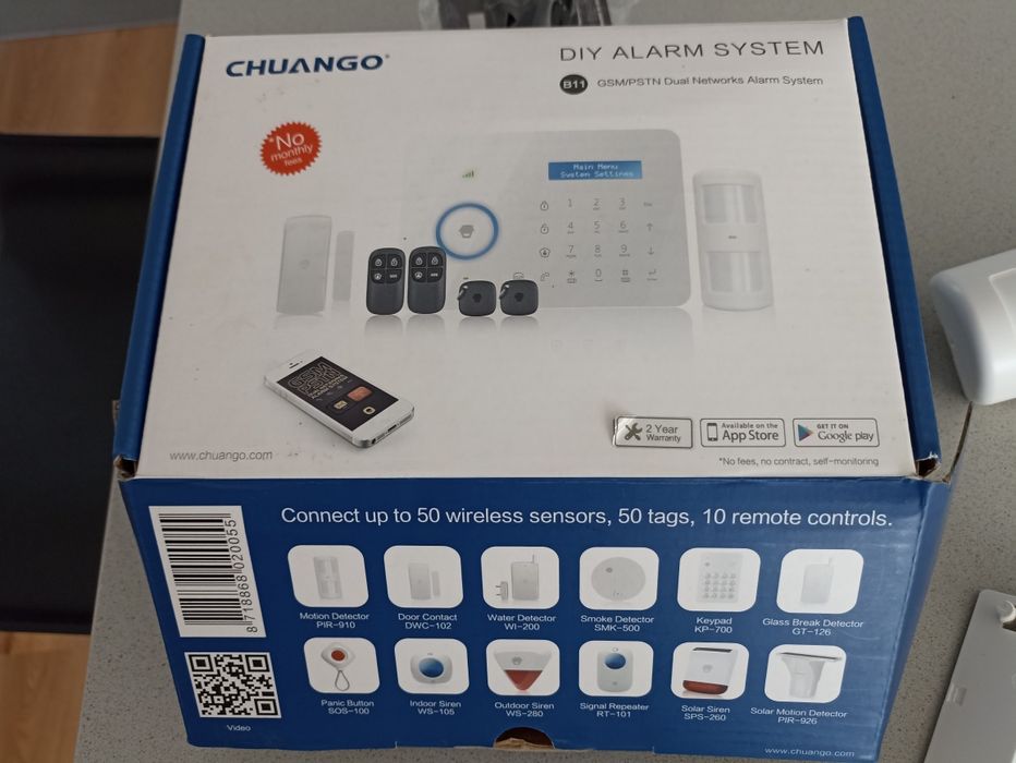 Alarme novo em caixa