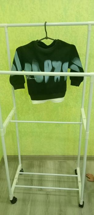 Переносний подвійний стійка для одягу