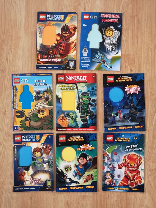 Zestaw książeczek ninjago lego city nexo knights super heroes