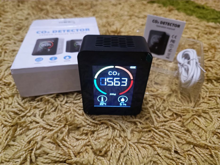 Датчик СО2, аналізатор якості повітря, Гігрометр CO2, термометр