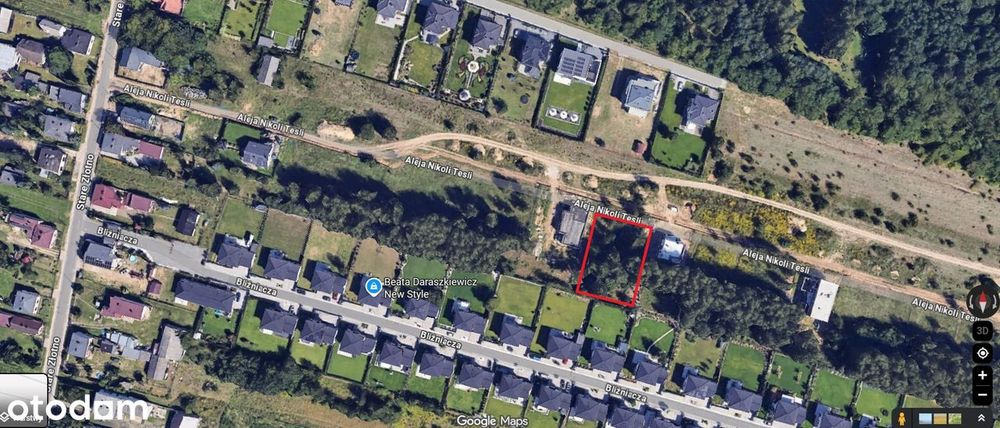 Ogrodzona działka z pozwoleniem na budowę 1251 m² od osoby prywatnej.