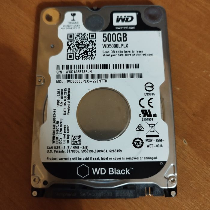 Жорсткий диск Western Digital 500 Гб 2'5