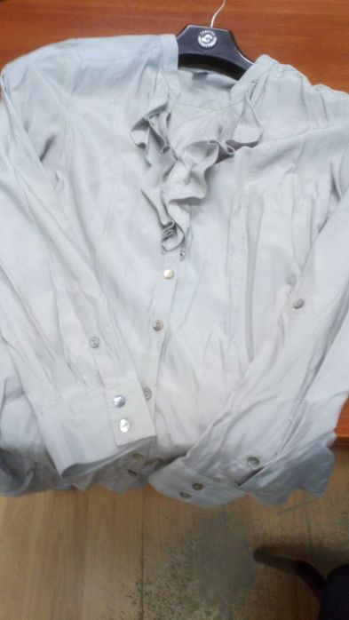 Koszula damska szara H&M, rozmiar 38, długa, używana