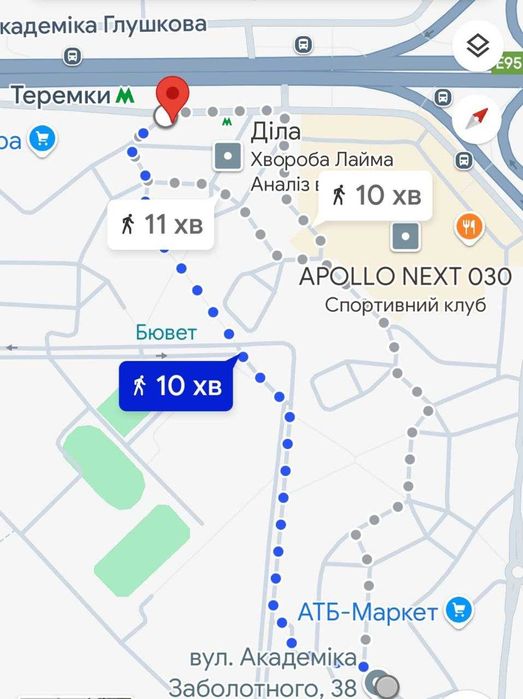 Без %. вул.Заболотного. Продаж 3к квартири біля метро Теремки, 75 м2