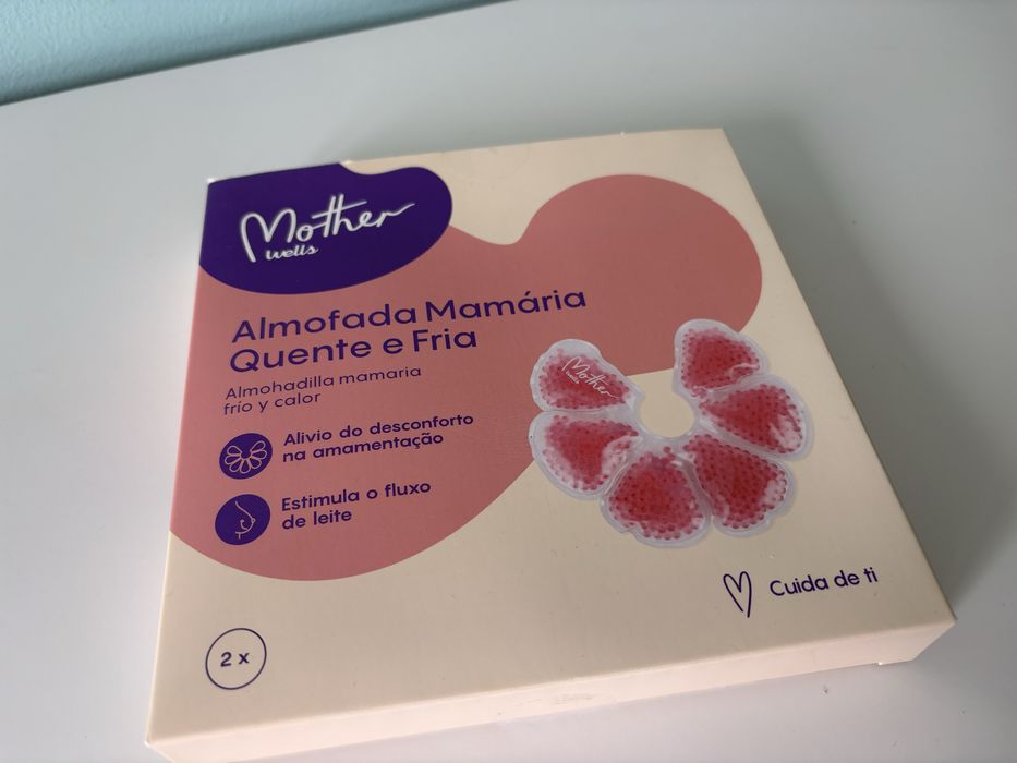 Colector leite Wells + almofada mamária quente e fria