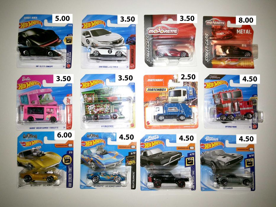 Carros Miniaturas escala 1/64 - Hot Wheels - Majorette - Matchbox