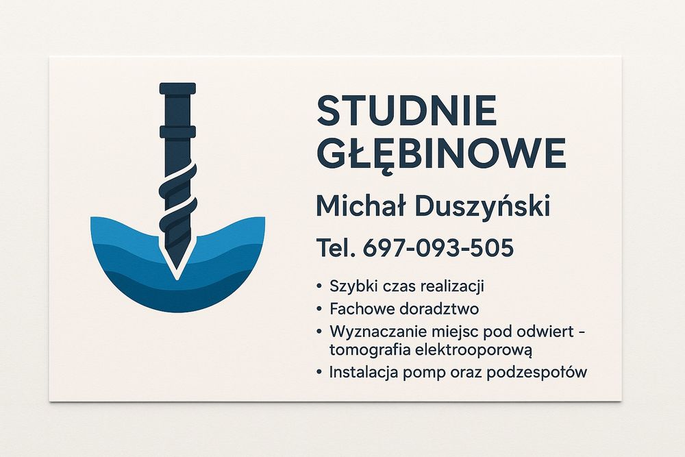 Wiercenie Studni Głębinowych/Geolog/Nawadnianie/Szukanie wody/Studnia