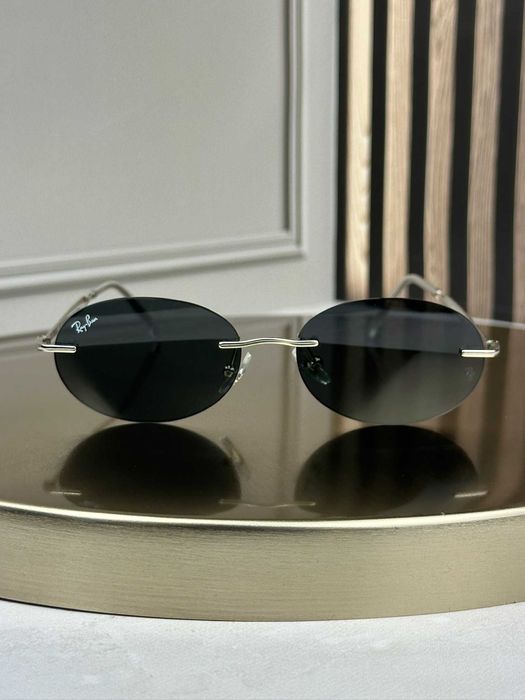 Сонцезахисні окуляри Ray-Ban RB3767 срібло, темна лінза, безободкові, овальні, унісекс, оригінал