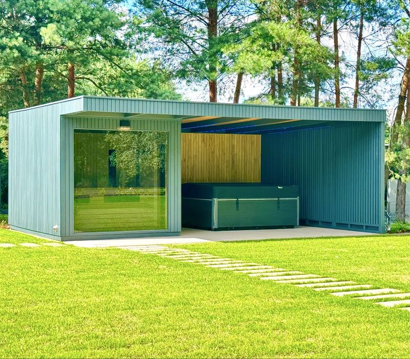 Sauna ogrodowa jacuzzi DUŻA na wymiar