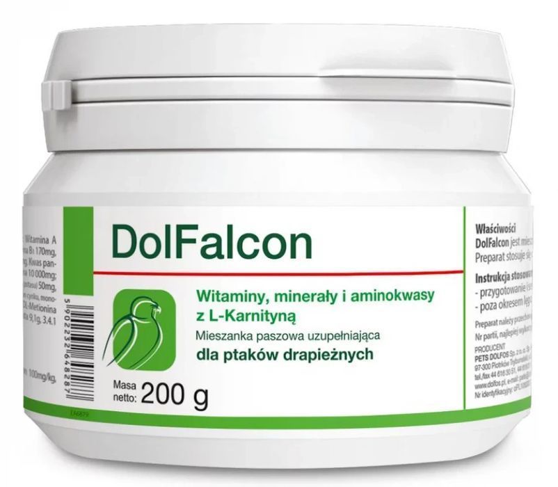 Dolfalcon Pokarm Uzupełniający Dla Ptaków 200g Witaminy Minerały Kondycja Pióra Akcesoria Zwierzęta Dolfos