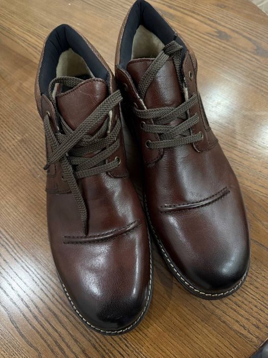 Зимові шкіряні чоловічі ботинки