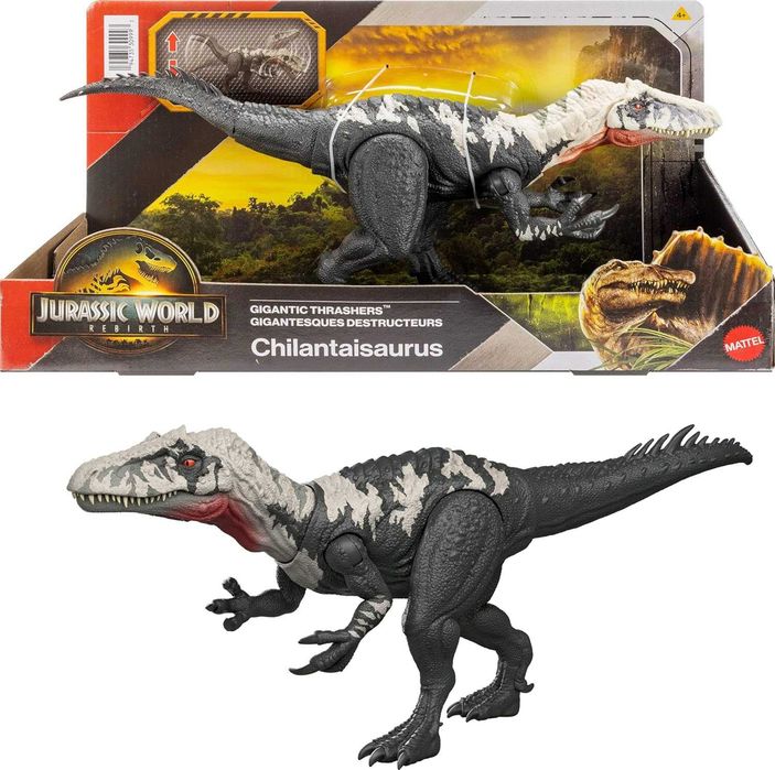 Динозавр Хілантаїзавр Світ Юрського періоду Mattel Jurassic World Rebirth Gigantic Thrashers Chilantalsaurus JGB95