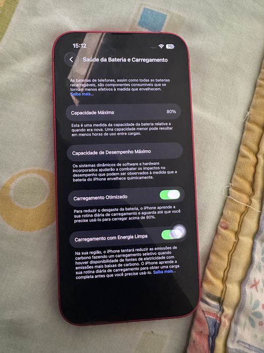 Iphone 14, vermelho de 128 GB