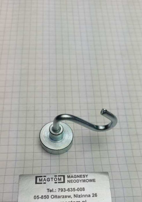 Uchwyt z hakiem i magnesem neodymowym do powieszenia przedmiotów W25M4