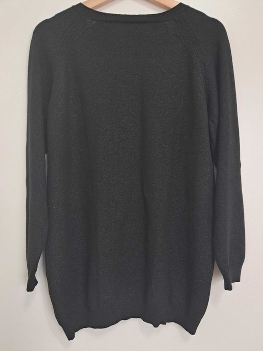 Camisola comprida em preto matizado, tamanho único
